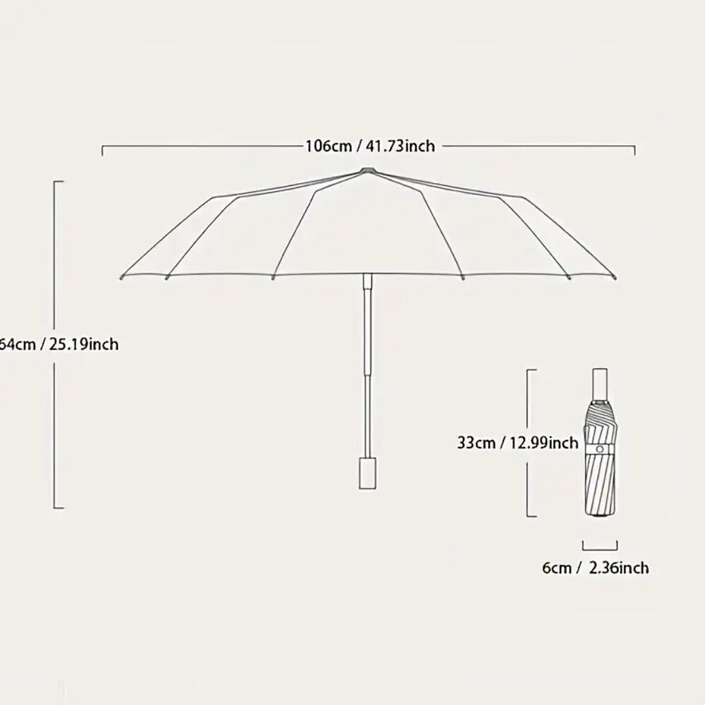 NEW Inverted Automatic Windprof Umbrella Blue Color - Picture 4 of 5
